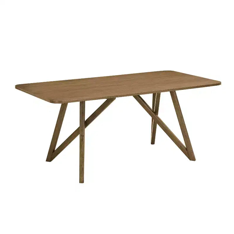 Table de salle à manger longue, pied tripode croisé