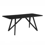 Table de salle à manger longue, pied tripode croisé
