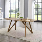 Table de salle à manger longue, pied tripode croisé