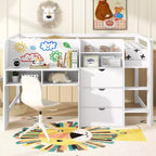 Lit bas avec bureau intégré