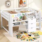 Lit bas avec bureau intégré