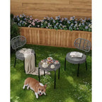 Bistro de terrasse en osier, Mobilier d'extérieur