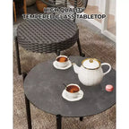 Bistro de terrasse en osier, Mobilier d'extérieur