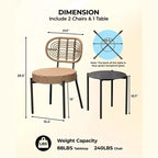 Bistro de terrasse en osier, Mobilier d'extérieur