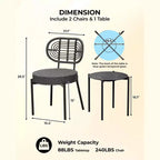 Bistro de terrasse en osier, Mobilier d'extérieur
