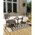 Bistro de terrasse en osier, Mobilier d'extérieur