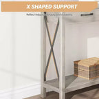 Console, Table de Canapé Étroite de Style Ferme Rustique