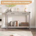 Console, Table de Canapé Étroite de Style Ferme Rustique