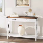 Console, Table de Canapé Étroite de Style Ferme Rustique