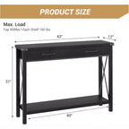 Console, Table de Canapé Étroite de Style Ferme Rustique