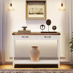 Console, Table de Canapé Étroite de Style Ferme Rustique