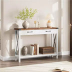 Console, Table de Canapé Étroite de Style Ferme Rustique
