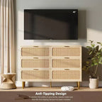 Tiroirs de commode en rotin, Armoire haute moderne
