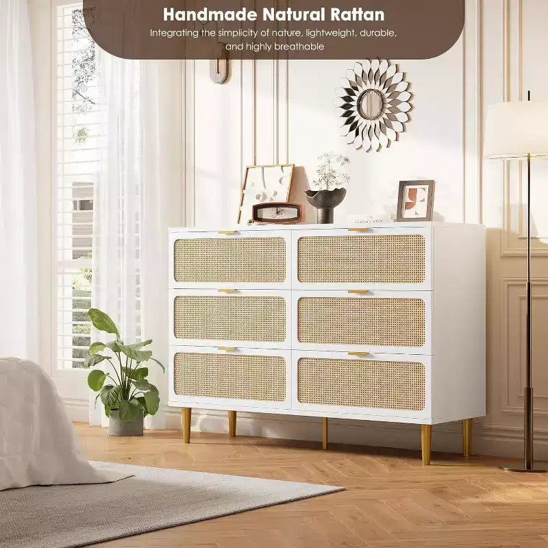Tiroirs de commode en rotin, Armoire haute moderne