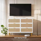 Tiroirs de commode en rotin, Armoire haute moderne