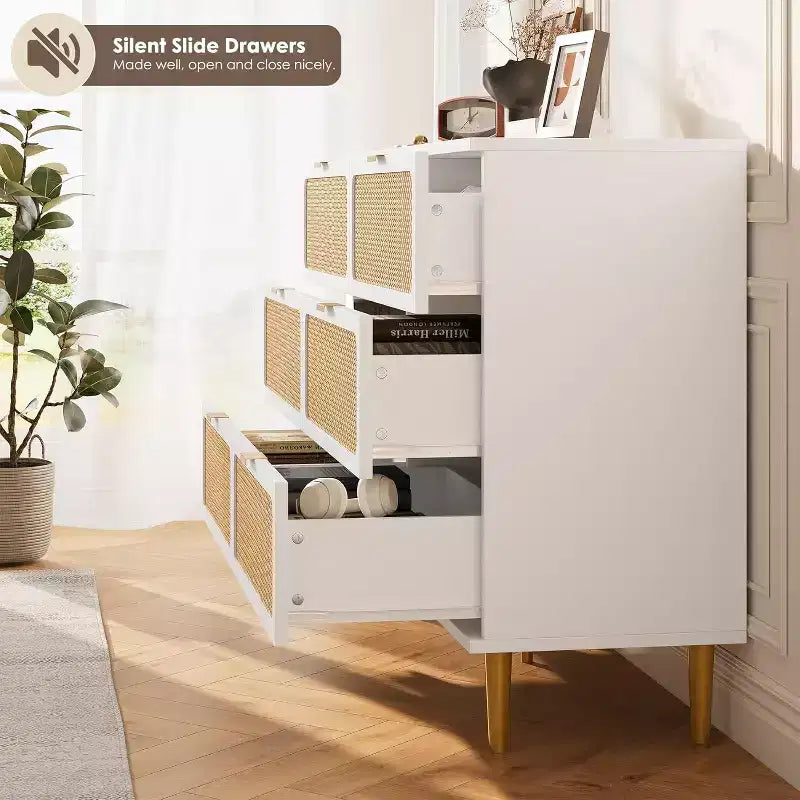 Tiroirs de commode en rotin, Armoire haute moderne