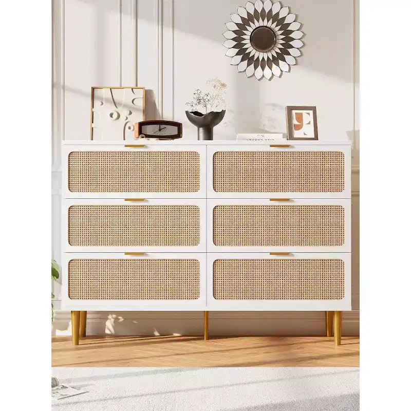 Tiroirs de commode en rotin, Armoire haute moderne