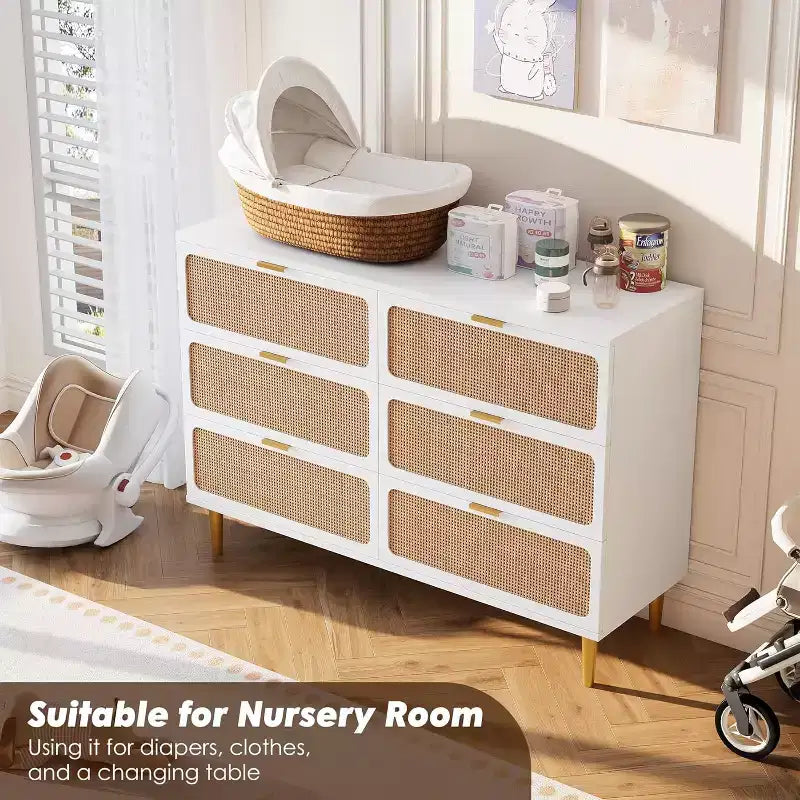 Tiroirs de commode en rotin, Armoire haute moderne