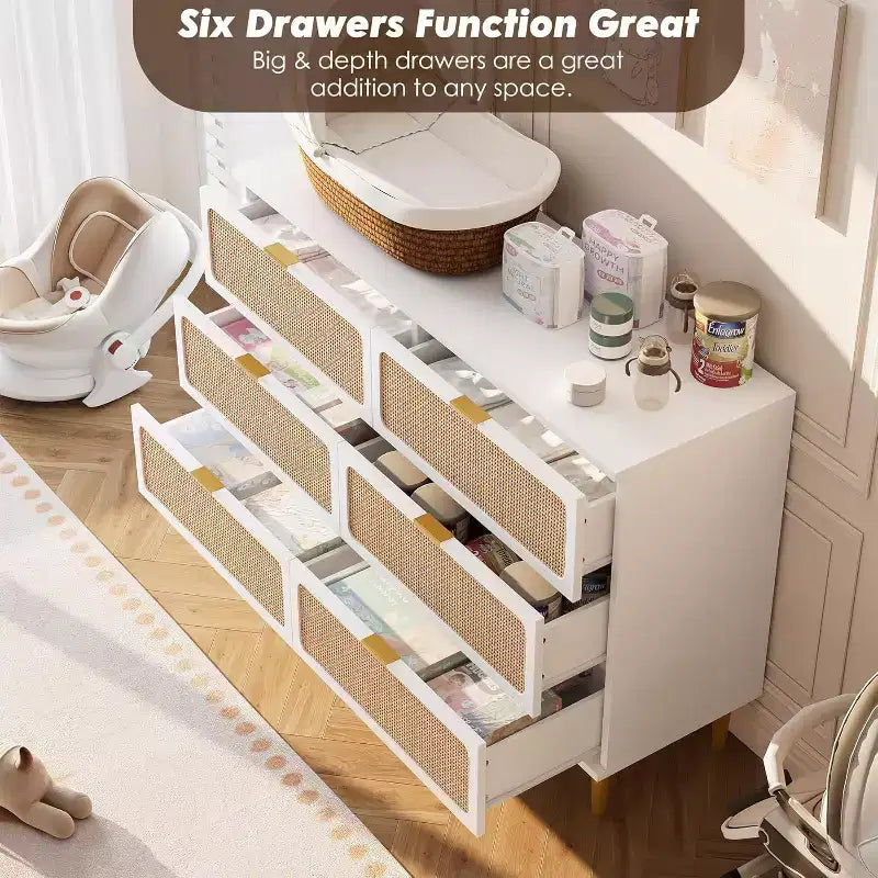 Tiroirs de commode en rotin, Armoire haute moderne
