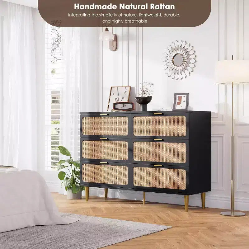Tiroirs de commode en rotin, Armoire haute moderne