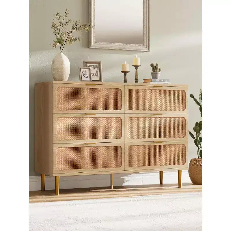 Tiroirs de commode en rotin, Armoire haute moderne
