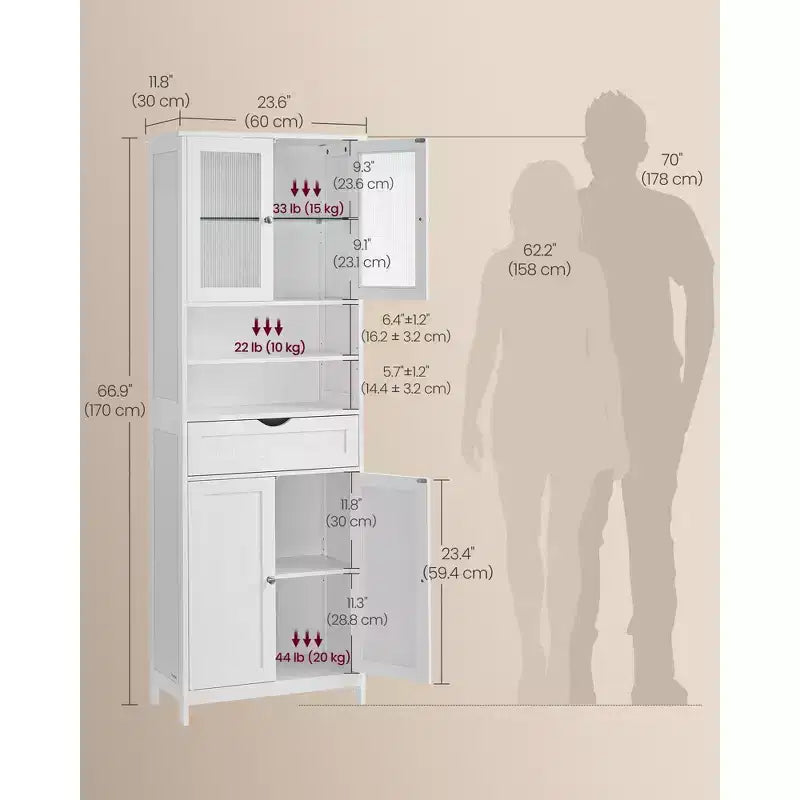 Armoire de rangement sur pied,