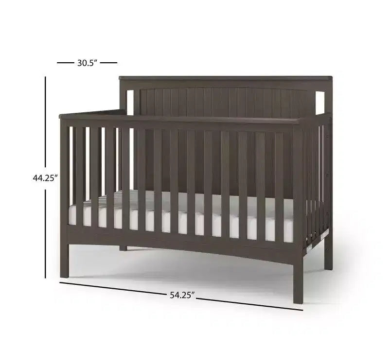 Lit de bébé convertible, commode avec plateau à langer et fauteuil à bascule confortable