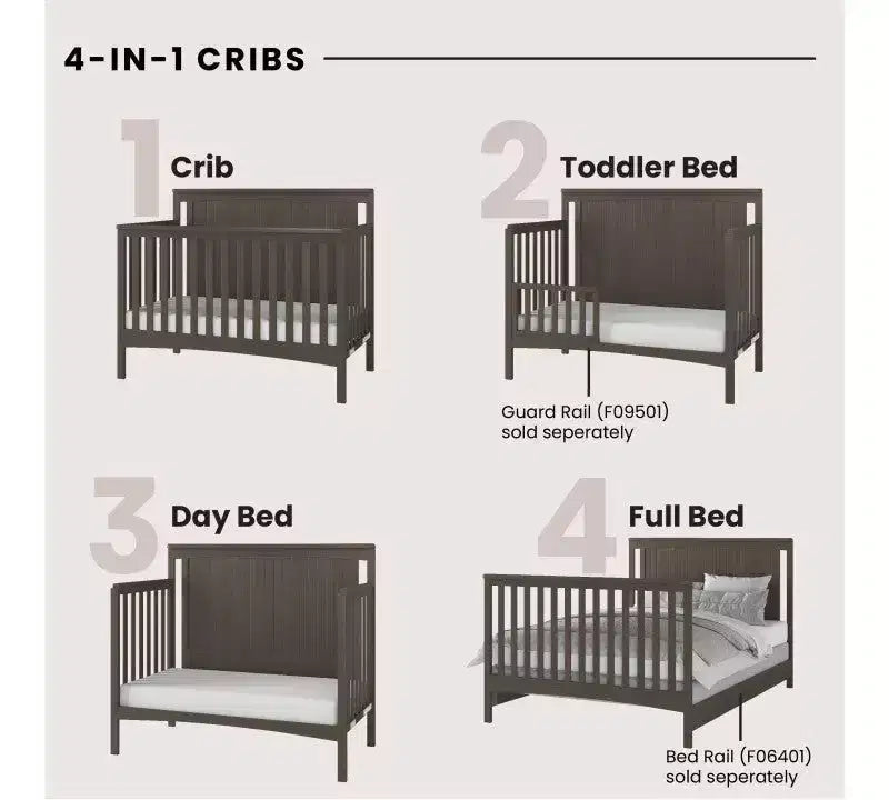 Lit de bébé convertible, commode avec plateau à langer et fauteuil à bascule confortable