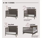 Lit de bébé convertible, commode avec plateau à langer et fauteuil à bascule confortable