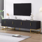 Meuble TV, panneau en bois ondulé
