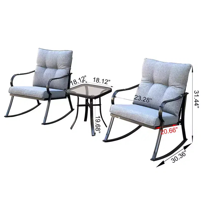 Fauteuil à bascule moderne 2 places