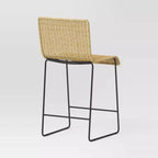 Tabouret de bar moderne en rotin hauteur comptoir