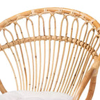 Chaise de salle à manger en rotin marron