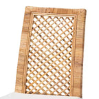 Chaise de salle à manger en rotin et bois