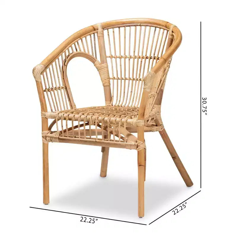 Chaise de salle à manger en rotin