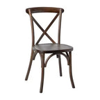 Merrick Lane Davisburg Stackable Wooden Cross Back Bistro Dining Chair