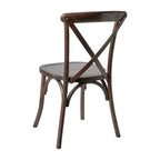 Chaise de bistrot en bois empilable à dossier croisé