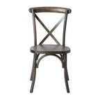Chaise de bistrot en bois empilable à dossier croisé