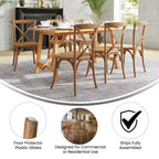 Chaise de bistrot en bois empilable à dossier croisé