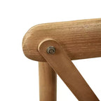 Chaise de bistrot en bois empilable à dossier croisé