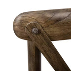 Chaise de bistrot en bois empilable à dossier croisé