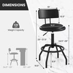 Tabouret de bar pivotant hauteur comptoir