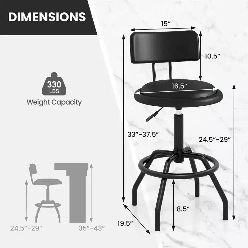 Tabouret de bar pivotant hauteur comptoir