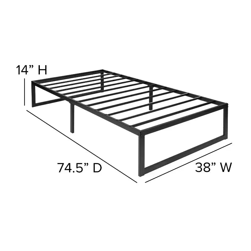 Cadre de lit en métal Plateforme Surmatelas en mousse à mémoire de forme gel rafraîchissant