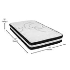 Cadre de lit en métal Plateforme Surmatelas en mousse à mémoire de forme gel rafraîchissant