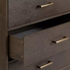 Commode contemporaine en bois massif avec tiroirs
